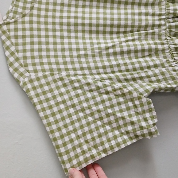 Shiny By Nature Women's Green & White Gingham Mini Dress Size XL - Picture 2 of 7